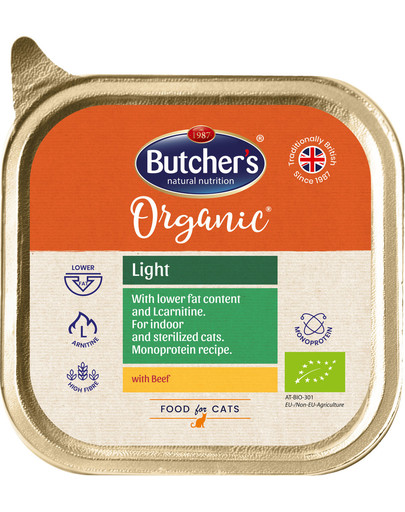 Organic Light wołowina tacka 85 g