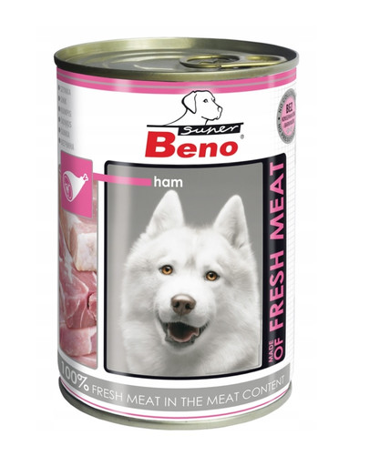 Super BENO Meat z szynką 400 g mokra karma dla dorosłych psów
