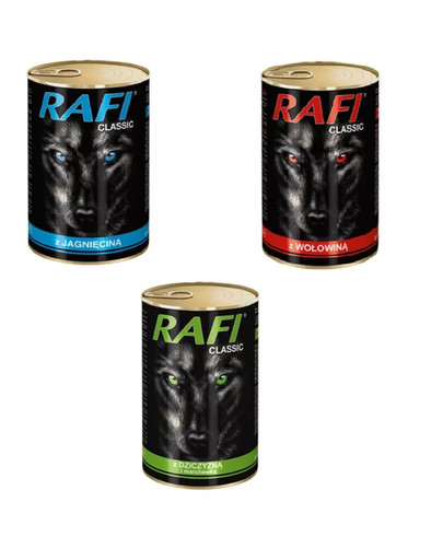 RAFI Classic Mix smaków bez drobiu 1240 g x 18 szt.
