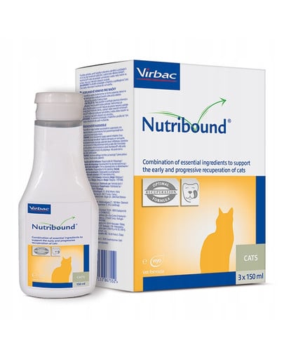 Nutribound Roztwór doustny dla kotów w czasie rekonwalescencji 3 x 150 ml