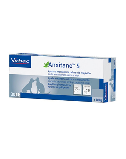 Anxitane S 30 tabletek Suplement diety na stres dla psów i kotów poniżej 10 kg