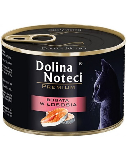 Premium Bogata w łososia dla kotów dorosłych 185 g