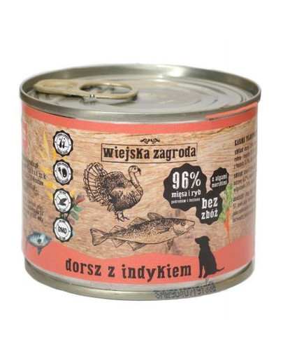 Dorsz z indykiem 200 g bezzbożowa karma dla psa