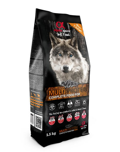 Pełnowartościowa karma sucha-miękka dla psów Multiproteina 1,5 kg