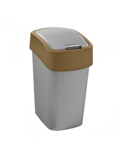 Kosz na śmieci FLIP BIN 50 l srebny/brązowy