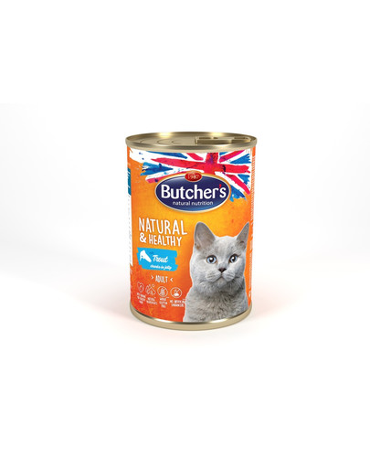 Natural&Healthy Cat z pstrągiem kawałki w galarecie 400 g