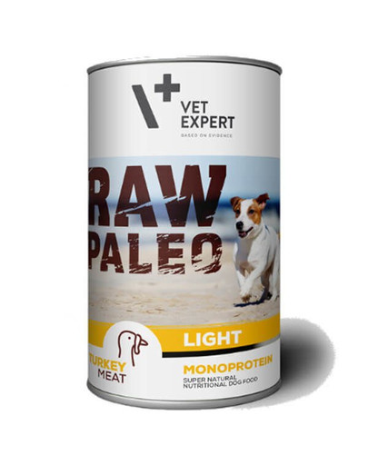 RAW PALEO Adult Light turkey 400 g mokra karma light dla dorosłych psów indyk