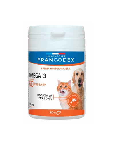 Omega-3 dla psów i kotów 60 kapsułek
