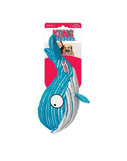 Cuteseas Whale sztruksowy wieloryb zabawka dla psa S