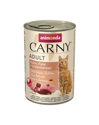 Carny Adult Kurczak, Indyk + kacze serca 400g