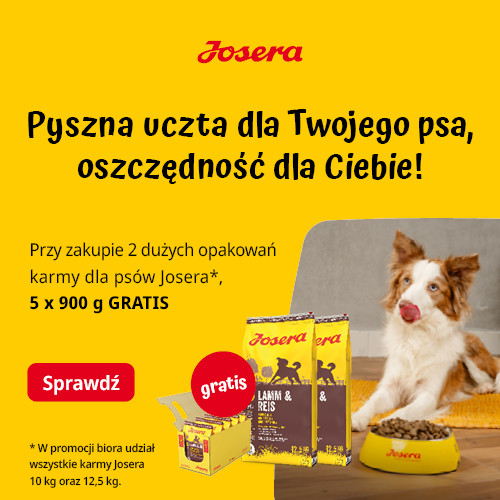 Promocja JOSERA SP karma sucha dla psa 2 x 10-12,5kg + 5 x 900g karmy GRATIS