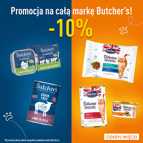 Promocja BUTCHER'S rabat -10% na wszystkie produkty