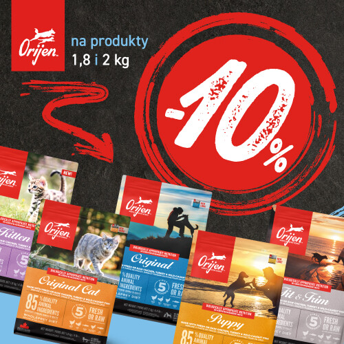 Promocja ORIJEN rabat -10% na karmę 1,8 kg i 2 kg