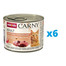 ANIMONDA Carny Adult zestaw kurczak, indyk i kacze serca 6 x 200 g