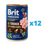 BRIT Premium by Nature Chicken&Hearts karma mokra dla psa z kurczakiem 12 x 400 g