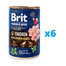 BRIT Premium by Nature Chicken&Hearts karma mokra dla psa z kurczakiem 6 x 400 g