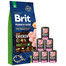 BRIT Premium By Nature Adult Extra Large XL 15 kg + mokra karma z indykiem 6x400 g