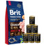 BRIT Premium By Nature Adult Large L 15 kg + mokra karma z drobiem 6x1240 g