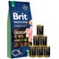 BRIT Premium By Nature Junior Extra Large XL 15 kg + mokra karma z drobiem 6x1240 g