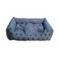 Legowisko sofa z poduszką 64 x 48 cm popielaty z łapkami