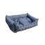 Legowisko sofa z poduszką 64 x 48 cm popielaty z łapkami