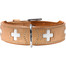 Swiss Obroża skórzana rozm. M-L (60) 47-54/3,9 cm beżowy