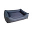 Legowisko sofa z poduszką 125 x 100 cm len szary