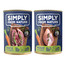 SIMPLY FROM NATURE Mokra karma dla psa bażant z marchewką + kaczka z marchewką 400 g x 12 szt.