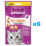 WHISKAS Anti-Hairball 6x50 g przysmaki odkłaczające dla dorosłych kotów