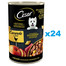 CESAR Natural Goodness 24x400 g mokra karma dla psów z kurczakiem z dodatkiem marchewki, pełnoziarnistego makaronu i jabłka w sosie