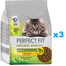 PERFECT FIT Natural Vitality sucha karma pełnoporcjowa dla dorosłych kotów z kurczakiem i indykiem 3x2,4 kg
