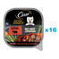 CESAR Natural Goodness Mus tacka 16x100 g mokra karma pełnoporcjowa dla dorosłych psów z wołowiną, przybraną fasolką szparagową, marchewką i jagodami