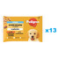 PEDIGREE Junior Wybór Smaków z ryżem saszetki 52x100 g mokra karma pełnoporcjowa dla szczeniąt, kawałki z mieszanką wołowiny i wątróbki i ryżem, z kurczakiem i ryżem, w galaretce