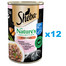 SHEBA puszka 12x400 g Nature's Collection mokra pełnoporcjowa karma dla dorosłych kotów z łososiem przybranym batatem i fasolką szparagową w sosie