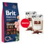BRIT Premium By Nature Junior Large L Chicken 15 kg + WOOLF Chicken And Rawhide Twister 2 x 100g suszona skóra owinięta kurczakiem GRATIS