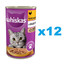 WHISKAS Adult puszka 12x400 g mokra karma pełnoporcjowa dla dorosłych kotów w galaretce