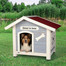 Natura Dog Kennel With Saddle Roof M: 91 × 80 × 80 cm Light Blue/White