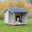Buda dla psa Natura S: 100×82×90 cm, szara