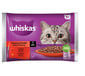 WHISKAS Adult saszetka 4x85g Klasyczne Posiłki mokra karma dla dorosłych kotów w sosie z: wołowiną, kurczakiem