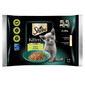 SHEBA Kitten Wybór smaków saszetki 4x85 g mokra karma pełnoporcjowa dla kociąt w sosie kawałki z: łososiem, kurczakiem