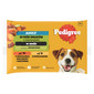 PEDIGREE Adult Wybór Smaków z warzywami saszetki 4x100 g mokra karma pełnoporcjowa dla dorosłych psów, z mieszanką wołowiny i wątróbki, z kurczakiem, w sosie
